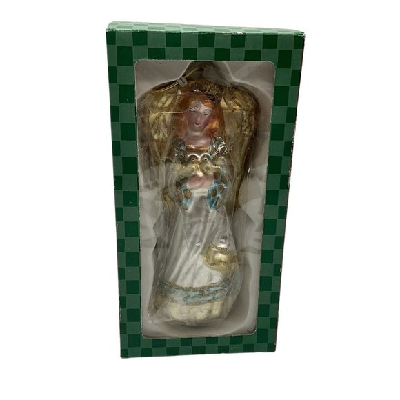 Mercury Glass 9.5 Inch Angel Ornament/Figurine Vintage  Mervyns NOS Collectible - Picture 1 of 15
